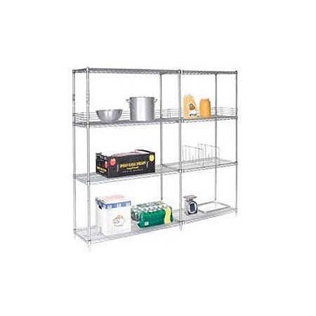 Global Equipment Nexel    Poly-Z-Brite    Wire Shelving Add-On 54"W x 21"D x 86"H A21548Z